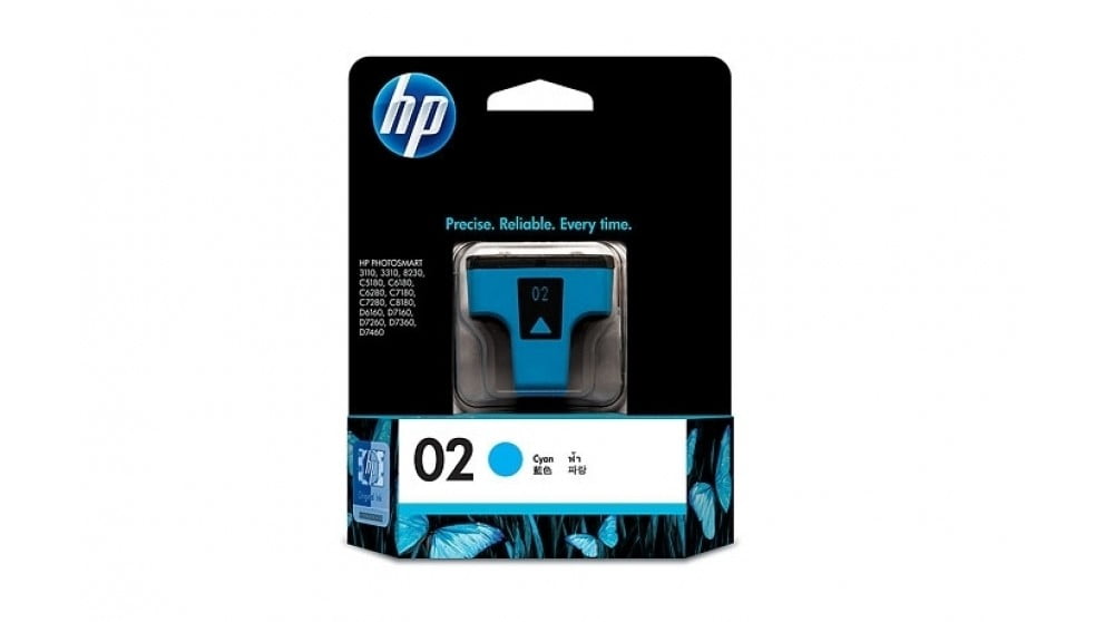 HP 02 Cyan Genuine Ink Cartridge C8771WA