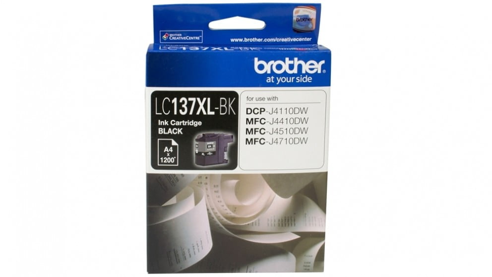 BROTHER LC137XL BLACK GENUINE HIGH CAPACITY INK CARTRIDGE.