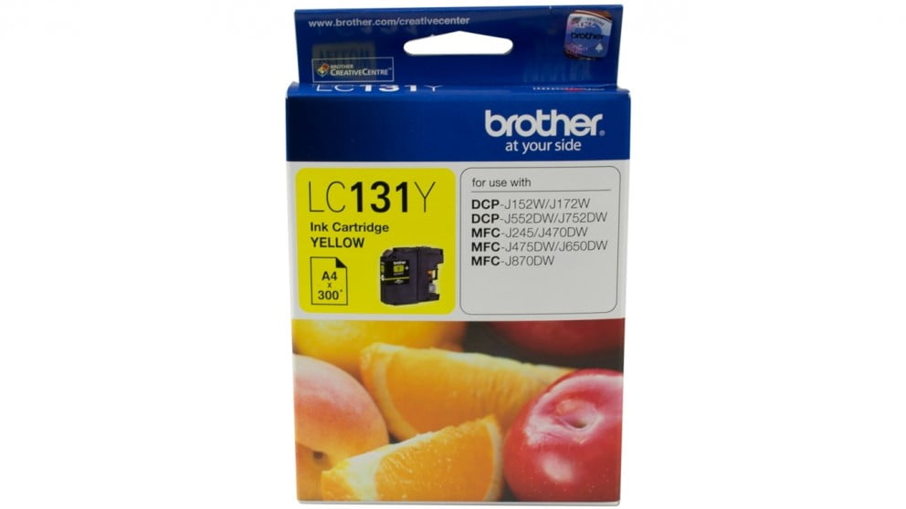 BROTHER LC131 YELLOW GENUINE INK CARTRIDGE.