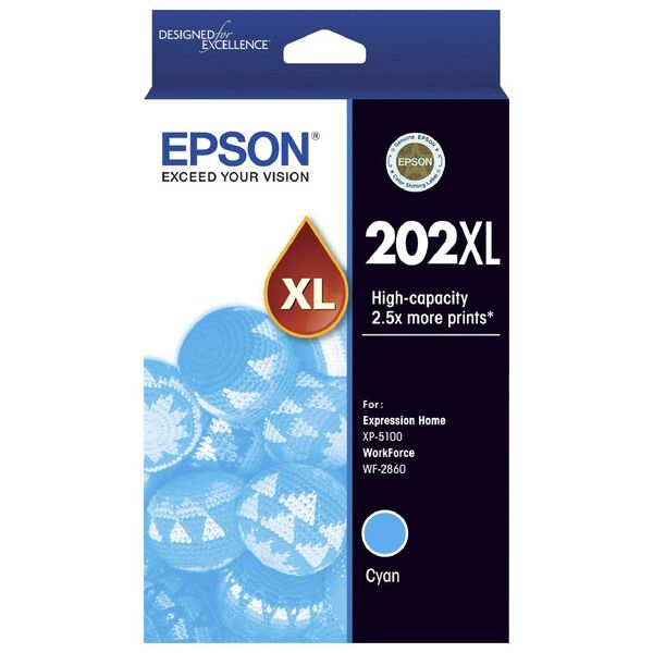 Epson 202XL Genuine High Capacity Cyan Ink Cartridge