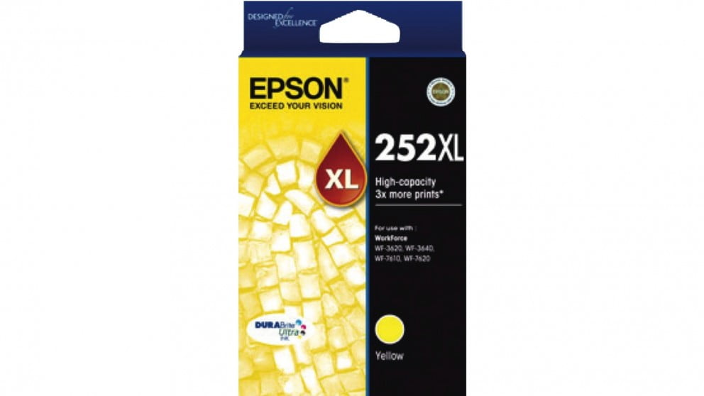 EPSON 252XL YELLOW GENUINE HIGH CAPACITY INK CARTRIDGE.