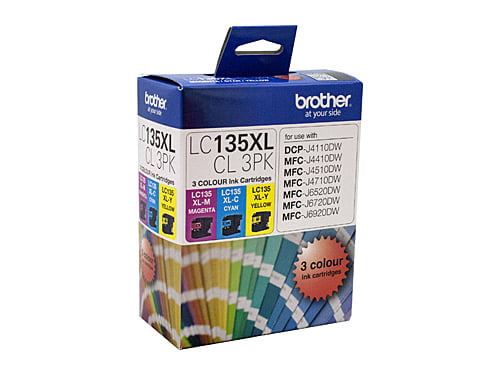 BROTHER LC135XL GENUINE COLOUR ORIGINAL VALUE PACK.