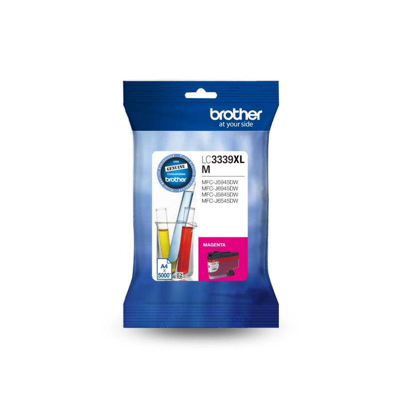 BROTHER LC-3339XL MAGENTA GENUINE HIGH CAPACITY INK CARTRIDGE.