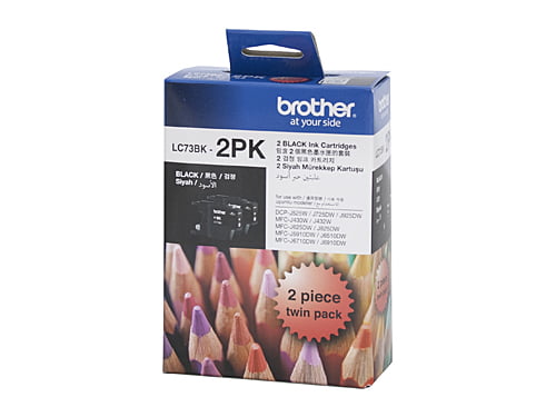 Brother LC73 Black Twin Pack Genuine Ink Cartridges
