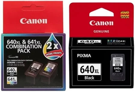 CANON PG-640XL/ CL-641XL GENUINE 2 BLACK & 1 COLOUR HIGH CAPACITY 3-INK COMBO.
