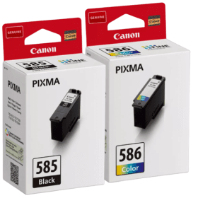 CANON PG-585/ CL-586 GENUINE BLACK & TRI-COLOUR COMBO.