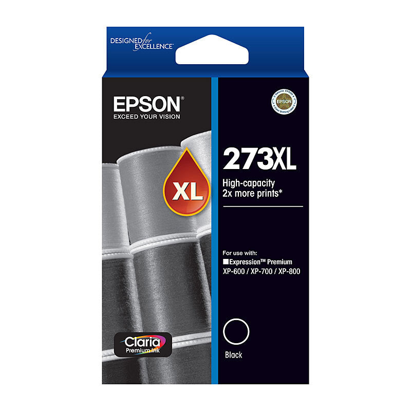 EPSON 273XL BLACK GENUINE HIGH CAPACITY INK CARTRIDGE.