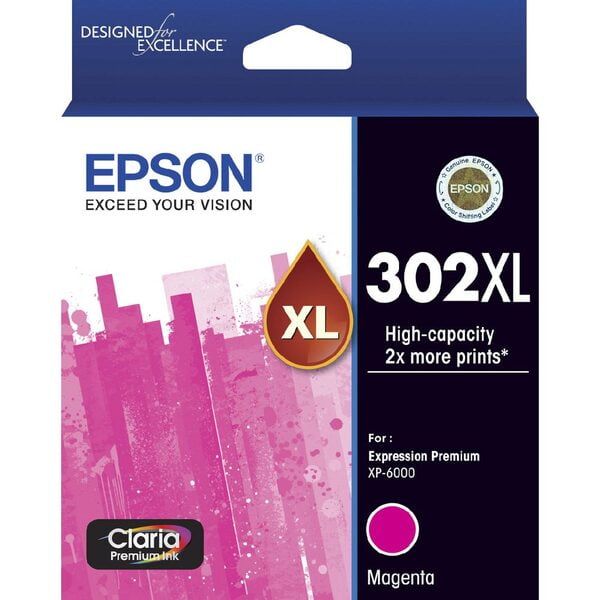Epson 302XL Magenta Genuine Ink Cartridge