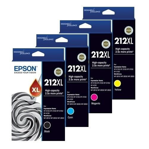 Epson 212XL Genuine High Capacity Original 4-Ink Value Pack