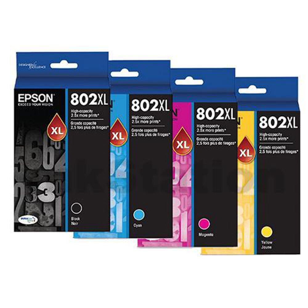 Epson 802XL Genuine Value Pack High Capacity 4-Inks
