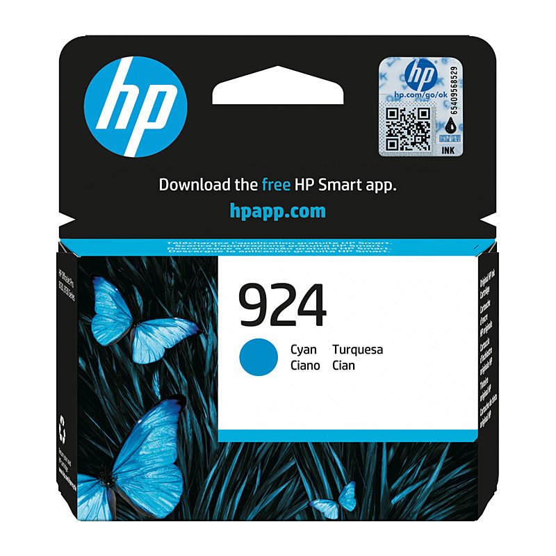 HP 924 CYAN GENUINE INK CARTRIDGE.