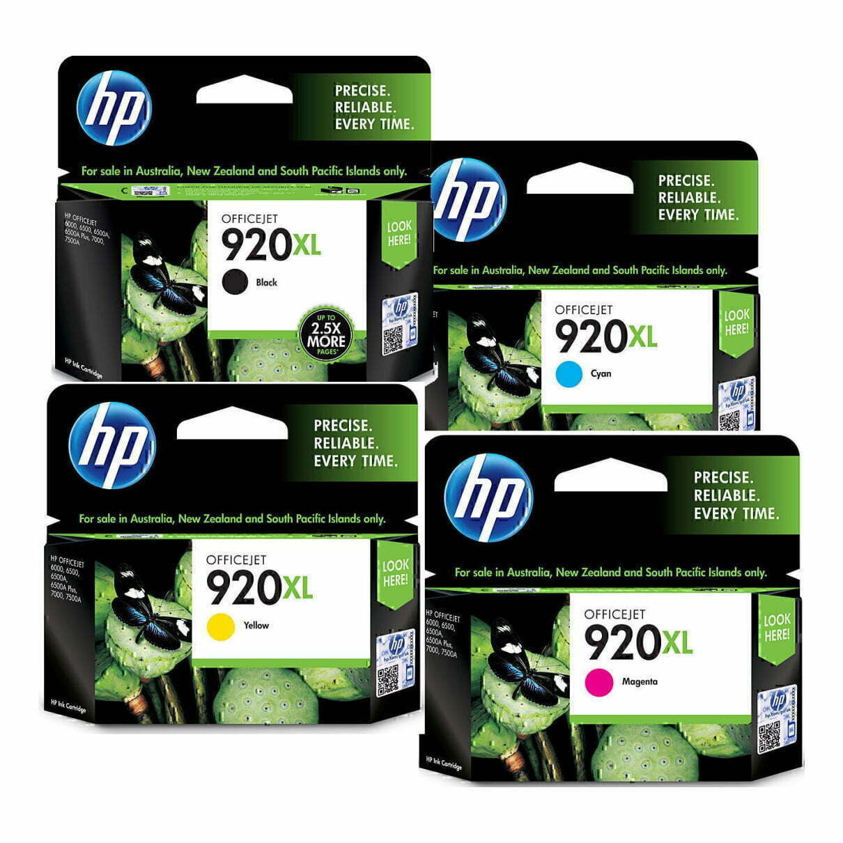 HP 920XL VALUE PACK GENUINE HIGH CAPACITY BCMY INK.