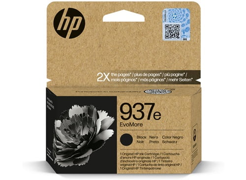 HP 937e Black XL Genuine EvoMore High Capacity Ink Cartridge.