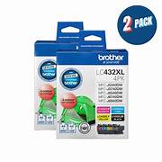 TWO Brother LC-432XL Genuine 4-Ink High Capacity Value Packs (8-Inks).