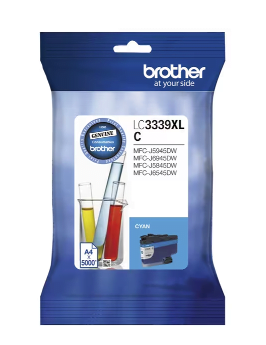 BROTHER LC3339XL CYAN GENUINE HIGH CAPACITY INK CARTRIDGE.