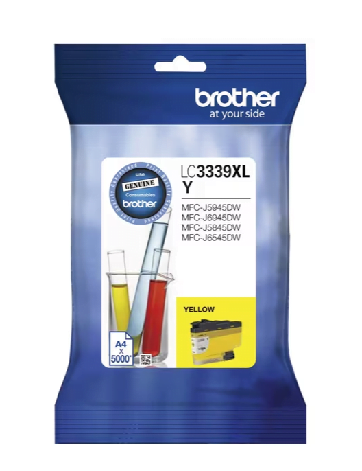 BROTHER LC3339XL GENUINE YELLOW HIGH CAPACITY INK CARTRIDGE.