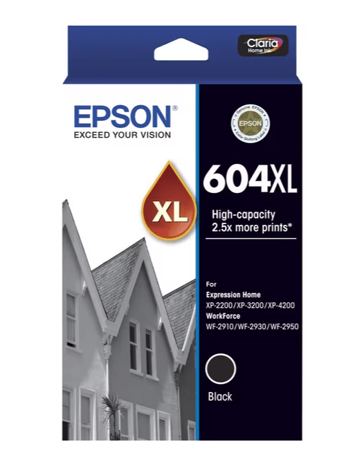 Genuine Epson 604XL High Capacity Black Ink Cartridge
