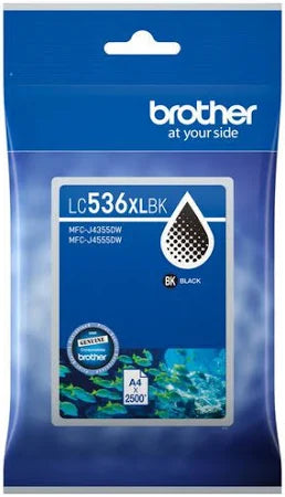 Brother LC-536XL Black Genuine High Capacity Ink Cartridge. FREE DELIVERY.