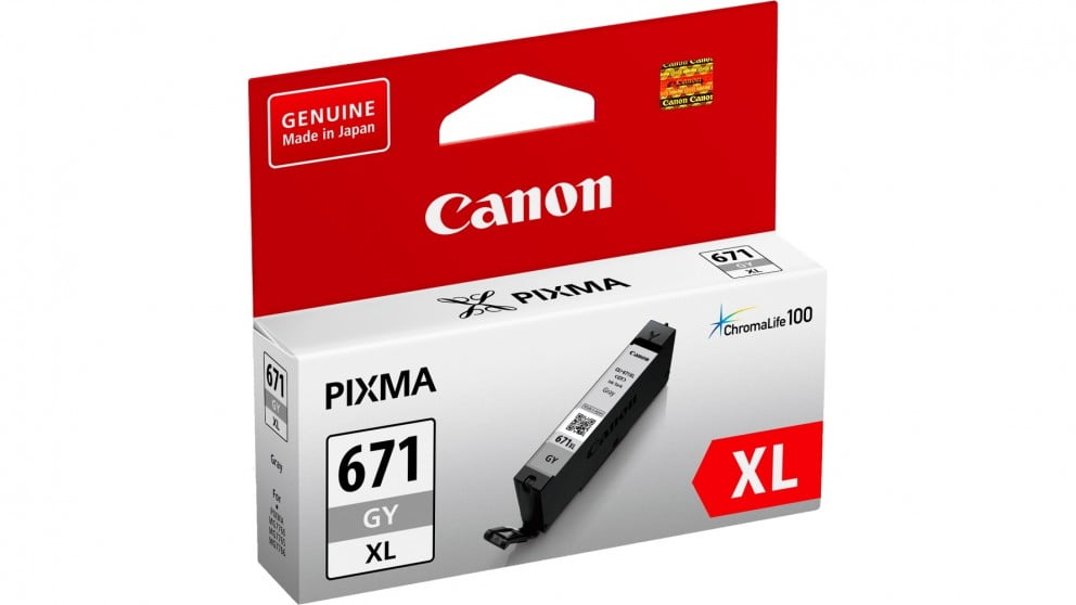CANON CLI 671XL GRAY (GREY) GENUINE HIGH CAPACITY INK CARTRIDGE.