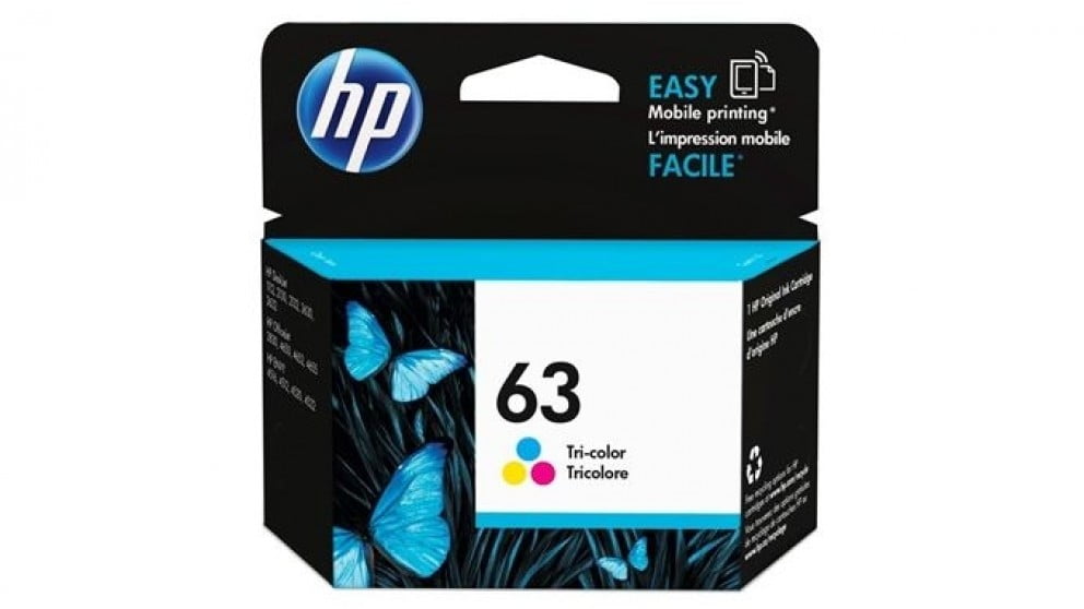 HP 63 GENUINE COLOUR INK CARTRIDGE.