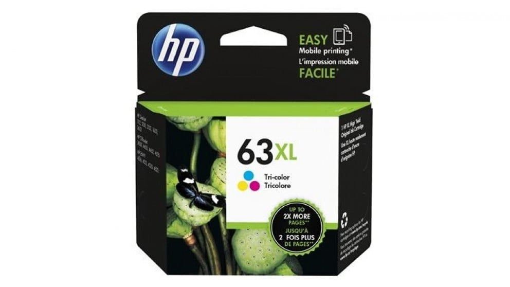 HP 63XL GENUINE COLOUR ORIGINAL HIGH CAPACITY INK CARTRIDGE F6U63AA.
