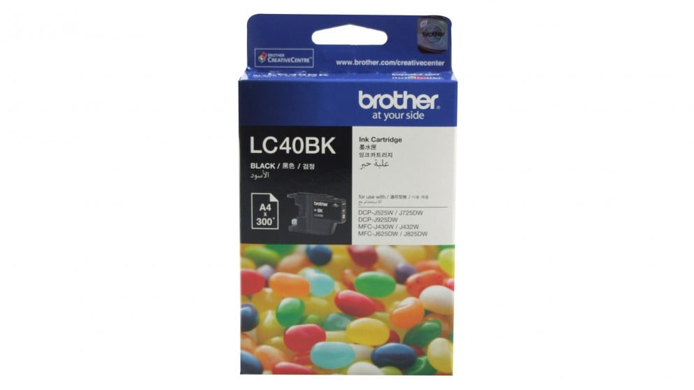BROTHER LC-40 BLACK GENUINE INK CARTRIDGE.