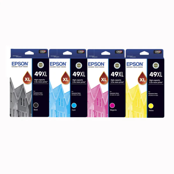 Epson 49XL Genuine High Yield 4-Ink Value Pack.