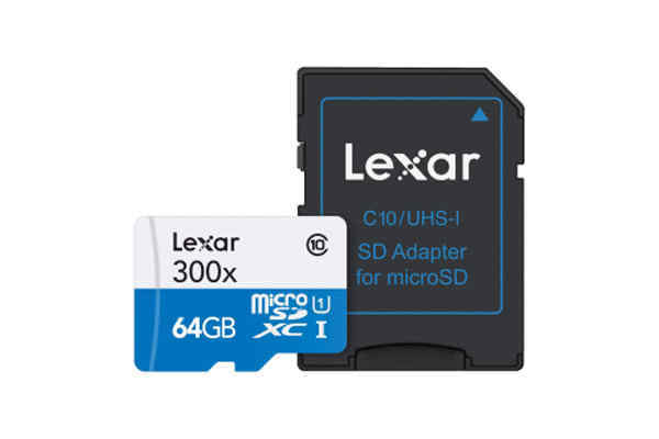 Lexar High Performance 300x Micro SDHC UHS-I Card - 64GB