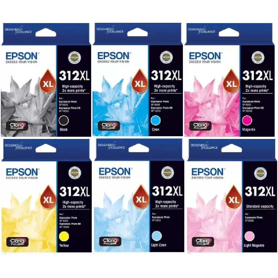 EPSON 312XL GENUINE 6-INK HIGH YIELD VALUE PACK. DAMAGE BOX SALE.