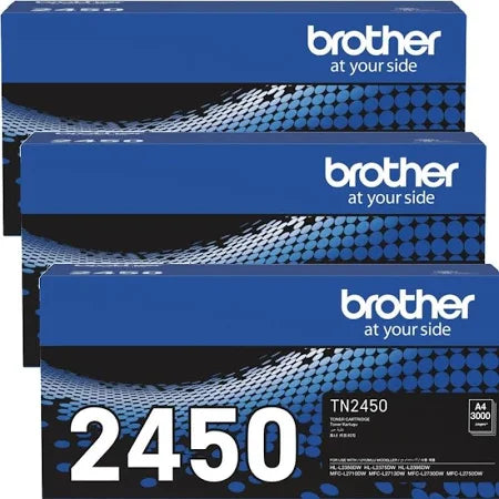 Three Brother TN-2450 Black Toner Value Pack. FREE DELIVERY.