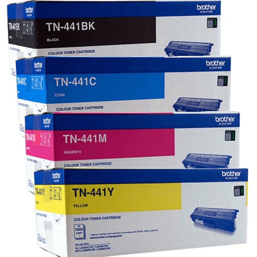 Brother TN-441 Genuine 4-Toner Value Pack.