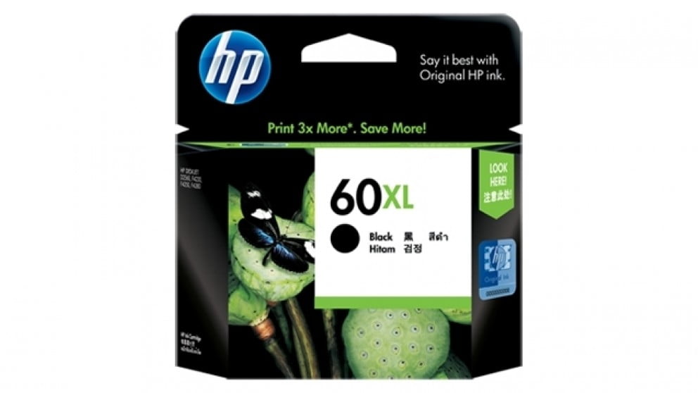 HP 60XL GENUINE BLACK HIGH CAPACITY ORIGINAL CC641WA.