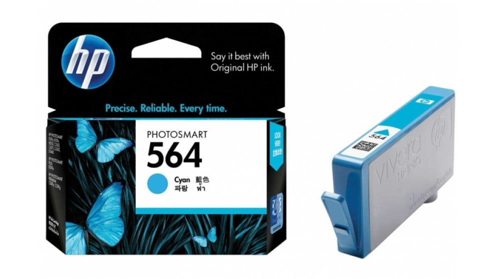 HP 564 CYAN GENUINE INK CARTRIDGE. CB318WA