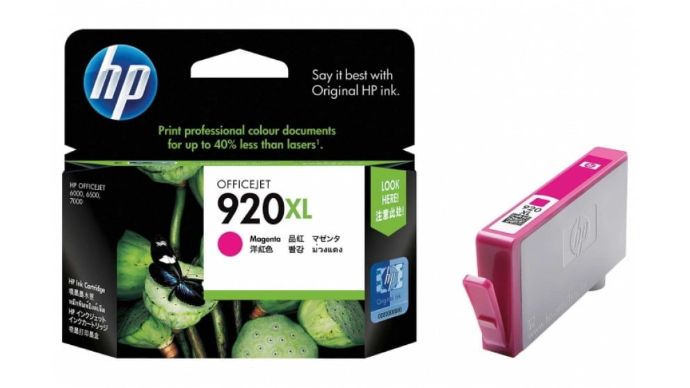 HP 920XL MAGENTA GENUINE HIGH CAPACITY INK CARTRIDGE. CD973AA.