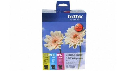 BROTHER LC-39 COLOUR GENUINE 3-INK VALUE PACK.