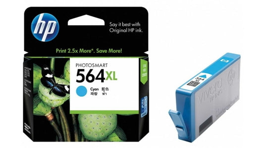 HP 564XL CYAN GENUINE HIGH CAPACITY INK CARTRIDGE. CB323WA