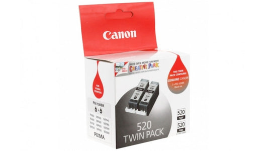 Canon PGI 520 Black Genuine Ink Cartridges Twin Pack