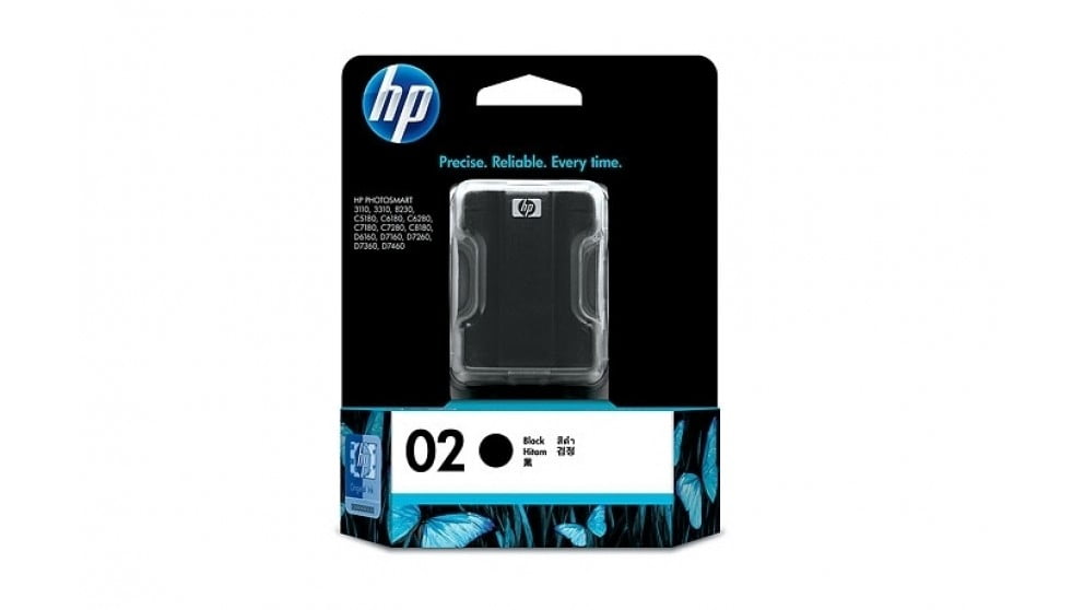 HP 02 Black Genuine Ink Cartridge  C8721WA DAMAGE BOX SALE