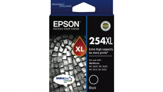 EPSON 254XL GENUINE BLACK EXTRA HIGH-CAPACITY 6-MORE PRINTS INK CARTRIDGE.