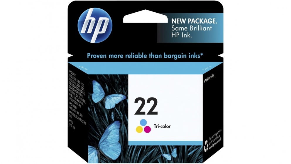 HP 22 TRI-COLOUR GENUINE INK CARTRIDGE. C9352AA.