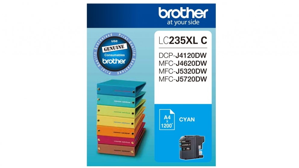 BROTHER LC235XL CYAN GENUINE HIGH CAPACITY INK CARTRIDGE.