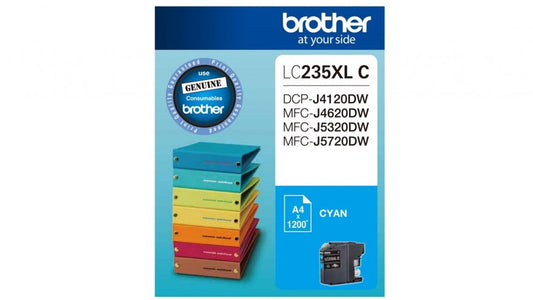BROTHER LC235XL CYAN GENUINE HIGH CAPACITY INK CARTRIDGE.