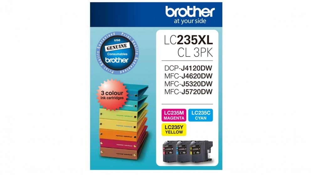 BROTHER LC235XL GENUINE COLOUR ORIGINAL HIGH CAPACITY VALUE PACK.