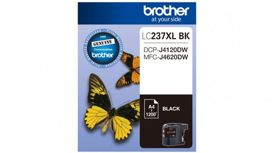 BROTHER LC237XL BLACK GENUINE HIGH CAPACITY INK.