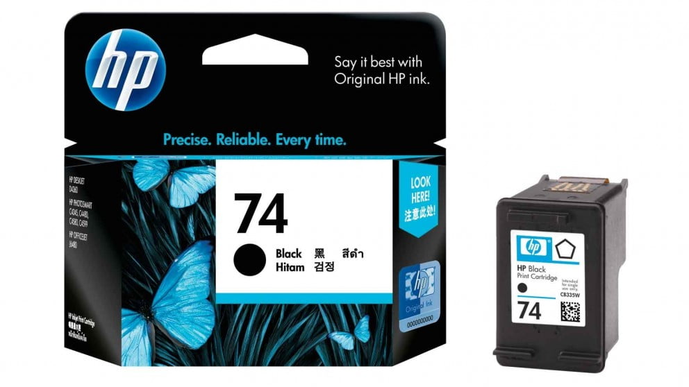 HP 74 BLACK GENUINE INK CARTRIDGE CB335WA.