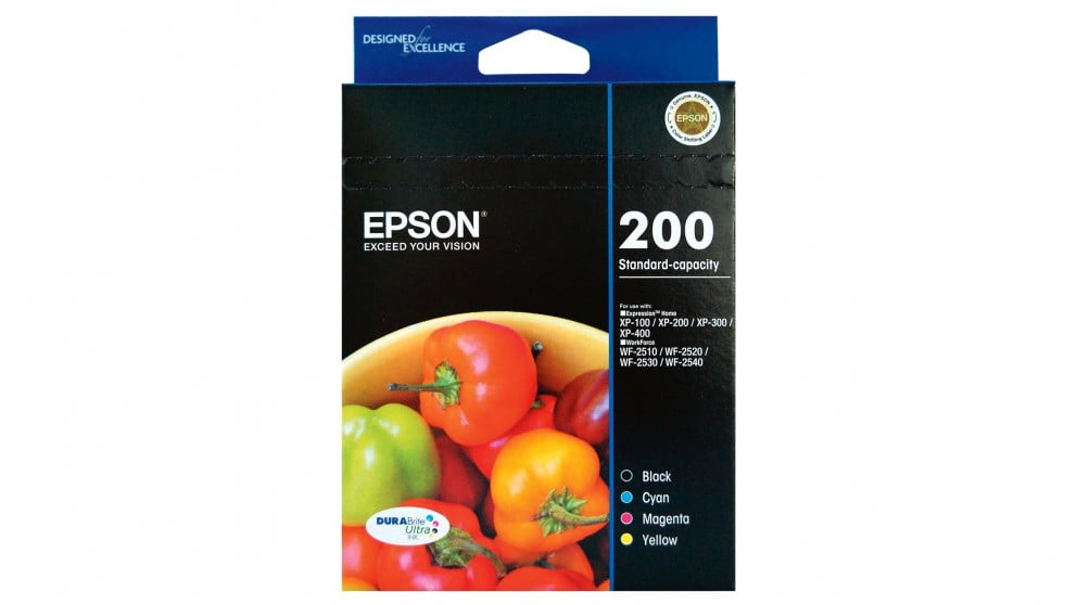 EPSON 200 GENUINE VALUE PACK ORIGINAL 4 INKS.