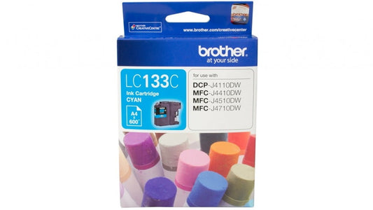 BROTHER LC133 CYAN GENUINE INK CARTRIDGE.