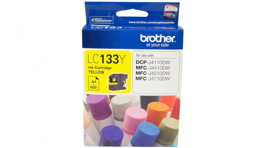 BROTHER LC133 YELLOW GENUINE INK CARTRIDGE.
