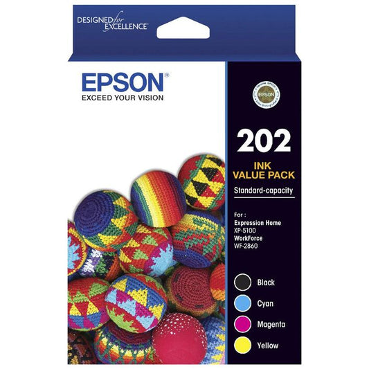 Epson 202 Genuine 4-Ink Value Pack.