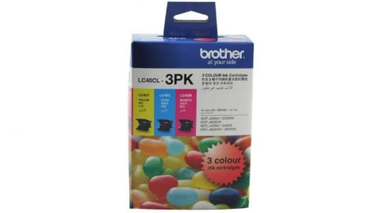 Brother LC40 CMY Colour Pack Genuine Ink Cartridges